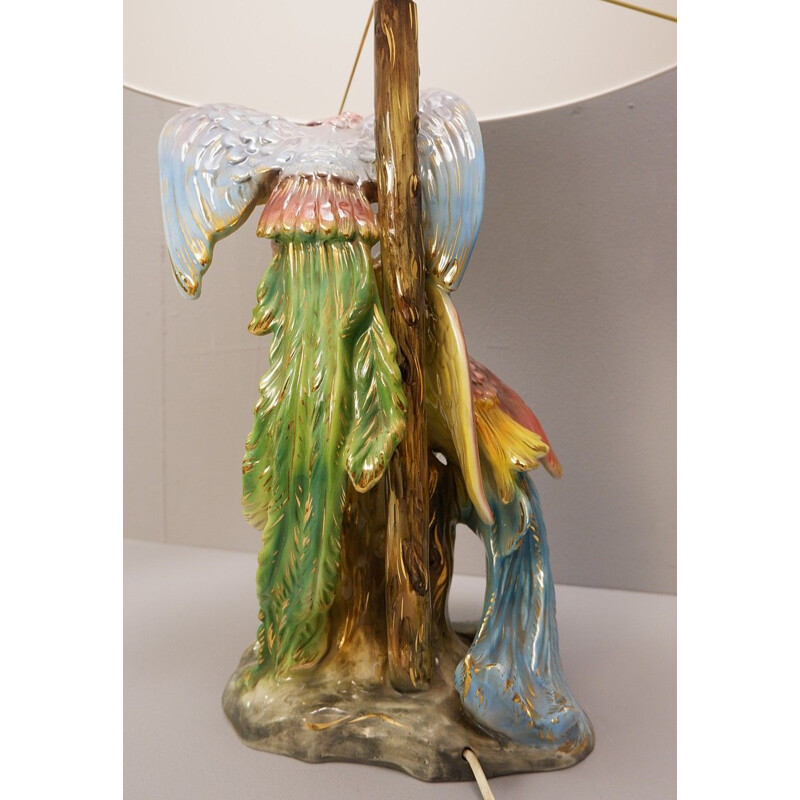 Vintage ceramic table lamp Birds