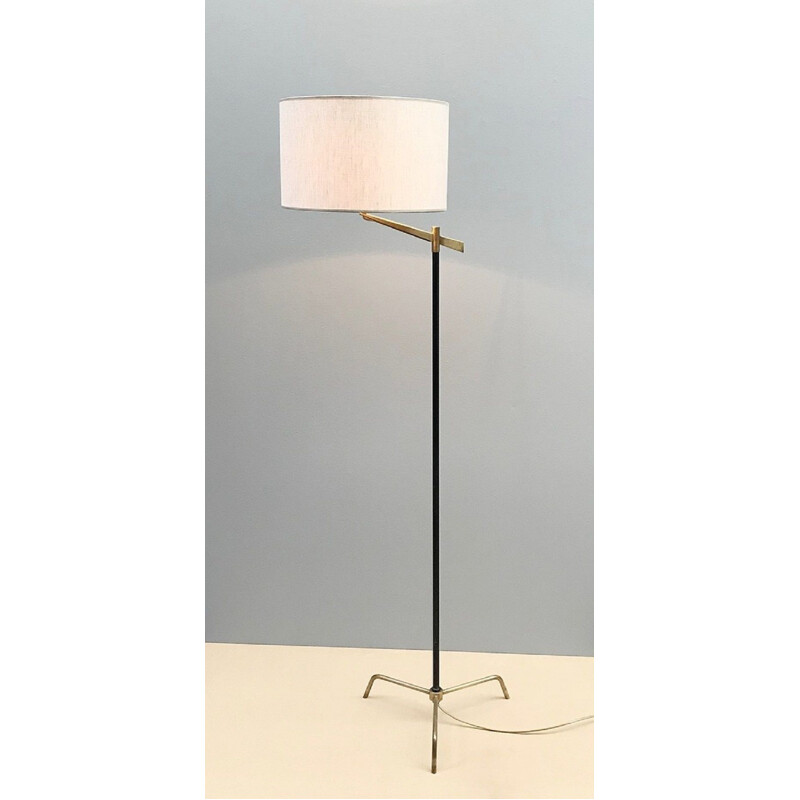 Vintage Italiaanse koperen vloerlamp 1960