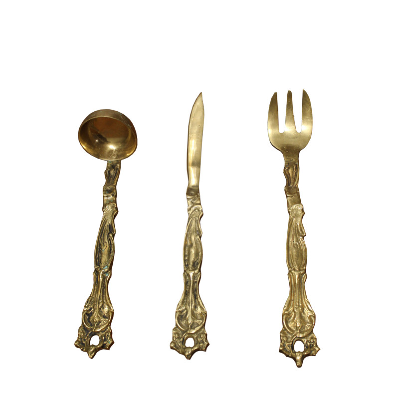 Set da casa vintage in bronzo, 1950