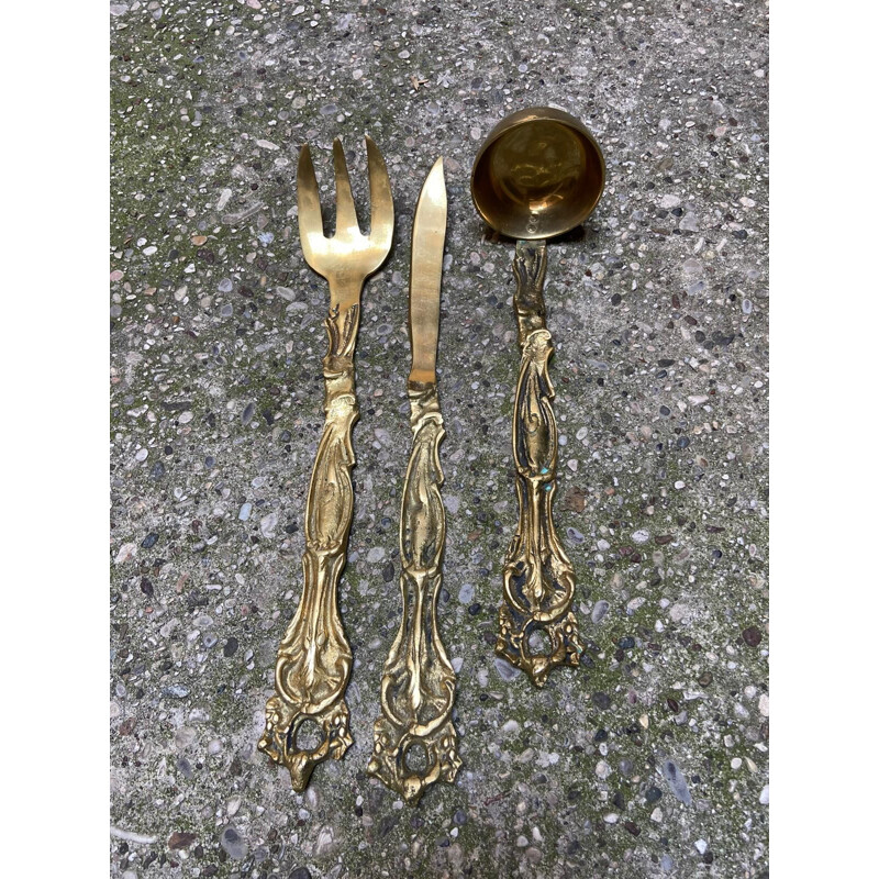 Vintage bronze household set, 1950