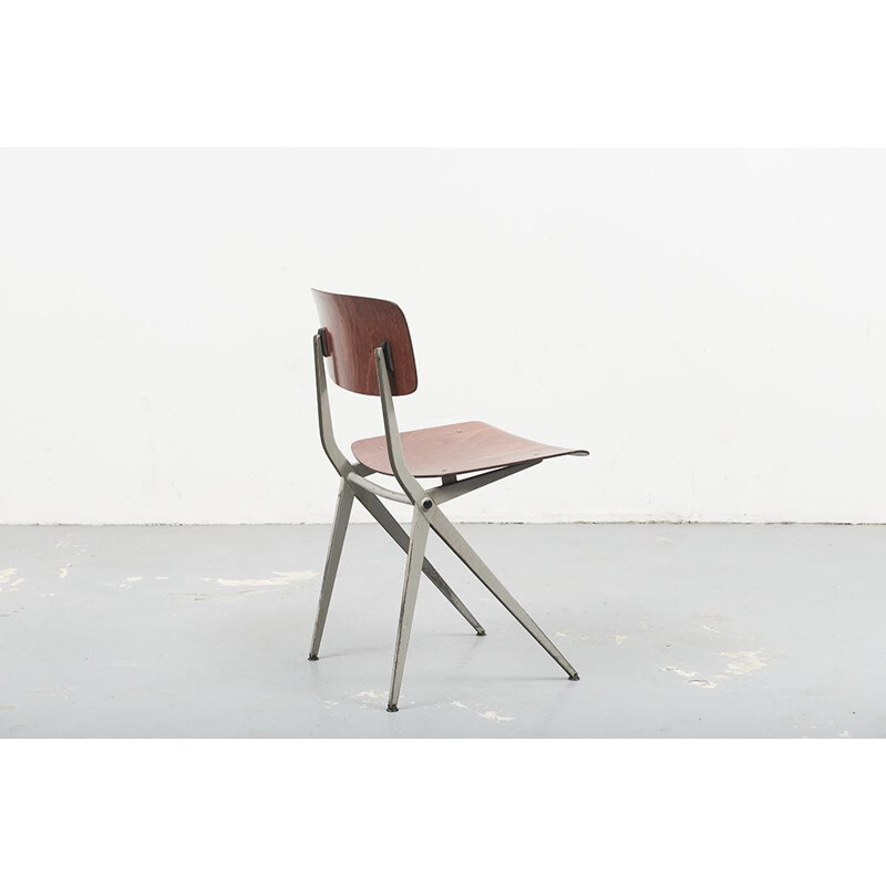 Vintage Chair White Oak Marko S201 "Spinstoel" 1960
