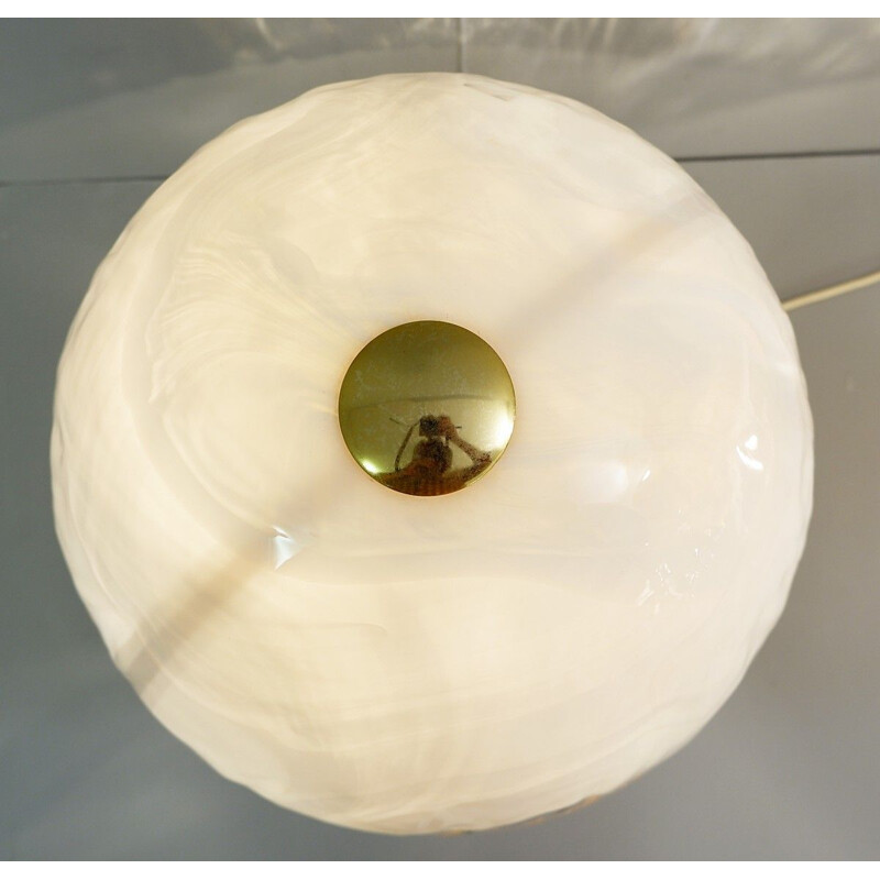 Pair of La Murrina Vintage Table Lamps in Murano Glass Travertine