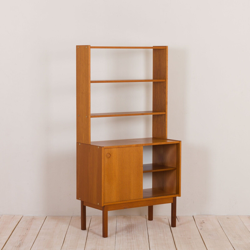 Vintage teak bookcase in teak Scandinavian 1970s