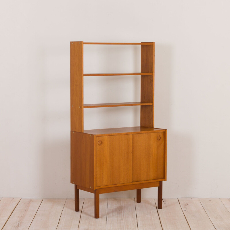 Vintage teak bookcase in teak Scandinavian 1970s