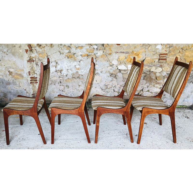 Conjunto de 4 cadeiras de teca vintage por R Huber