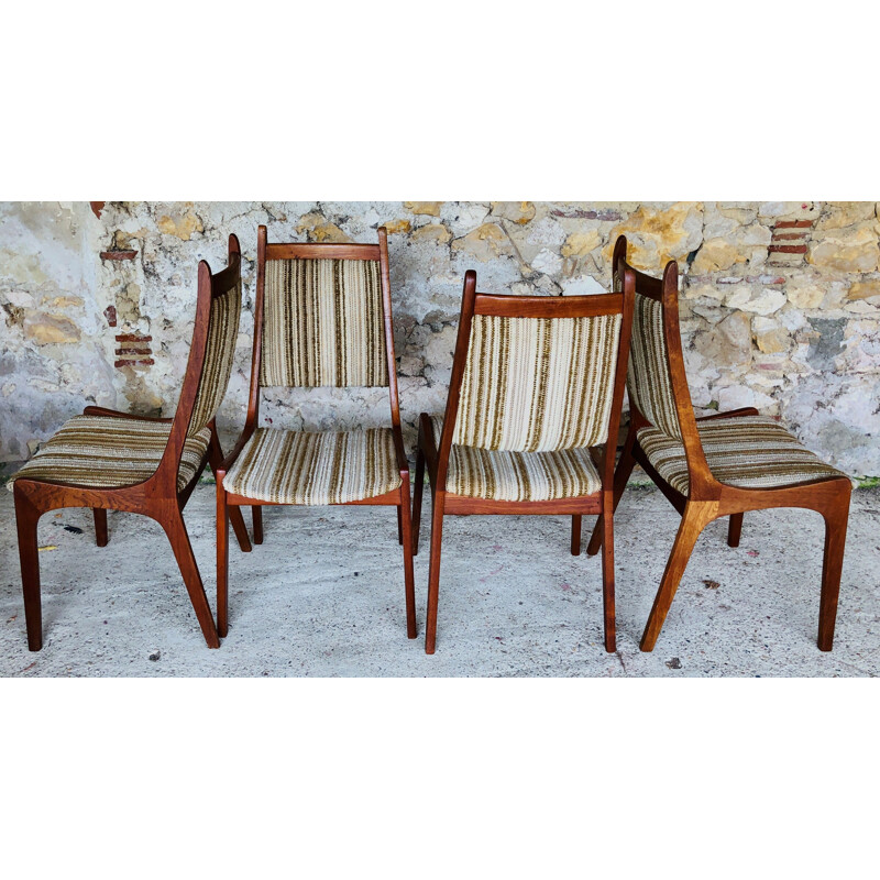 Set of 4 vintage teak chairs by R Huber& Co 1960