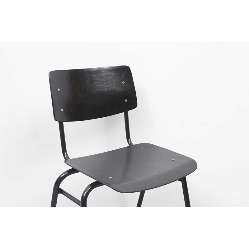 Vintage Ahrend Ebony Black Chairs 1960