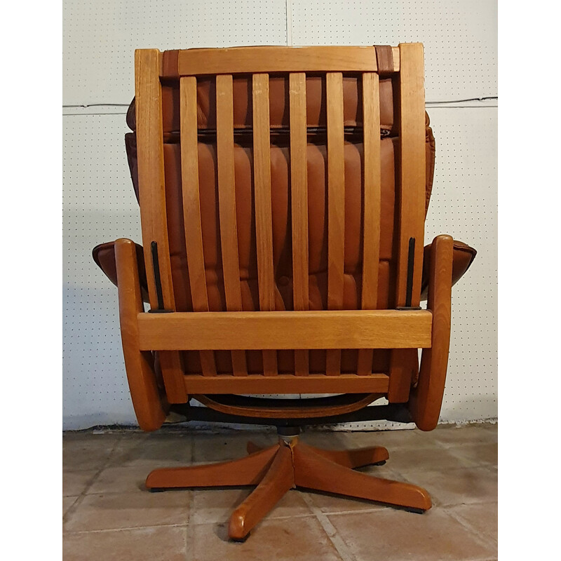 Salon Vintage De Soda Galvano Pour Lied Mobler - Teak &Scandinavian Leather 1960