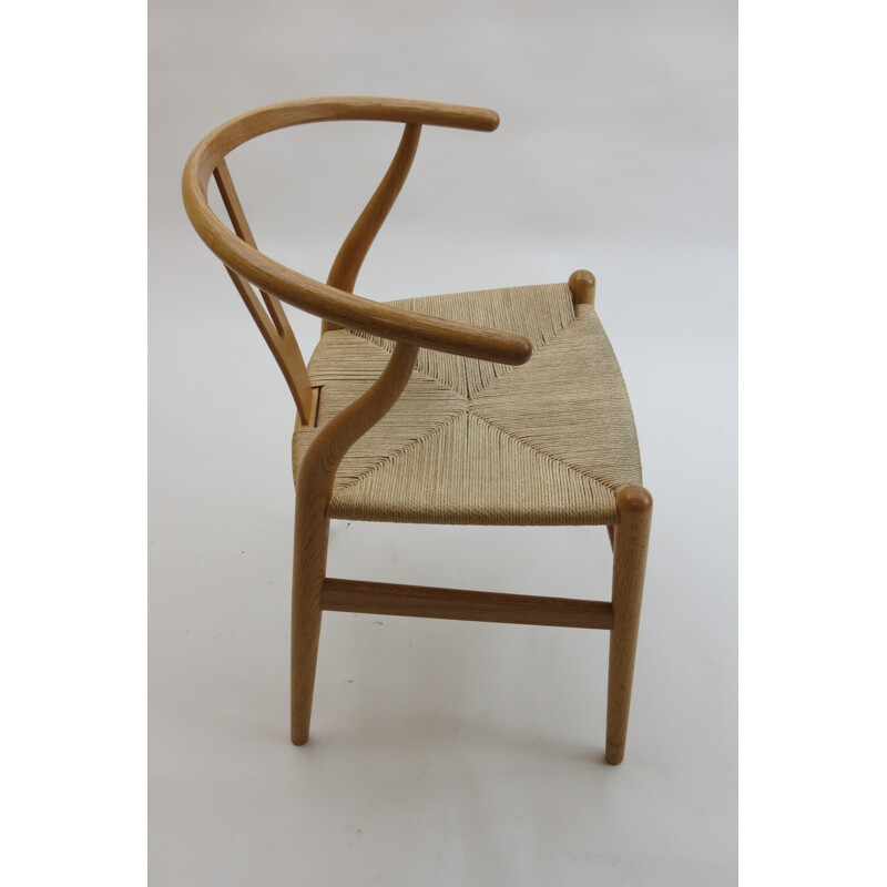 Chaise "Wishbone" Carl Hansen en chêne et corde de papier, Hans WEGNER - 1940