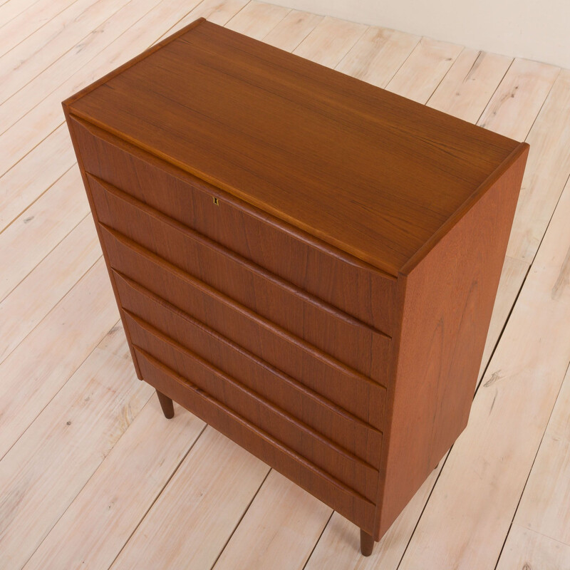 Vintage teak 6-drawer chest of drawers from Erik Baden's Mobelfabrik,1950s