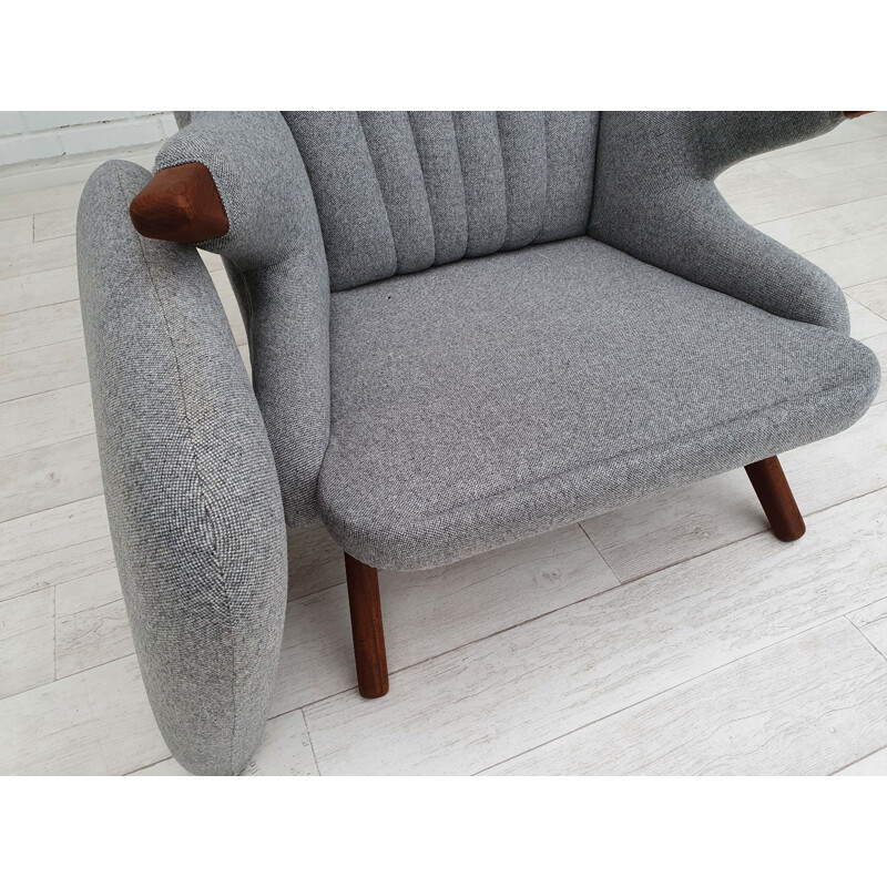 Vintage fully upholstered Danish chair by Svend Skipper, 1970