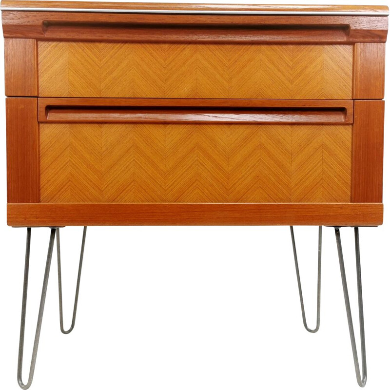 Vintage Chest of Drawers On Hairpin Legs G Plan Teak Herringbone