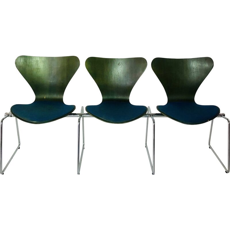 Vintage 3-seater  bench Arne Jacobsen