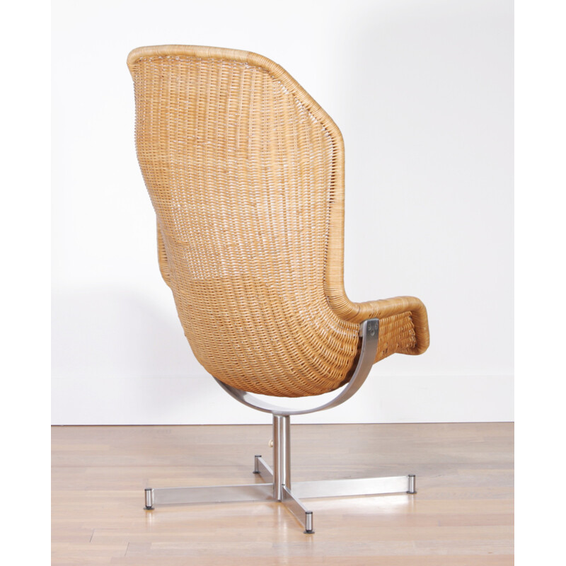 Rohé 736 lounge chair in rattan, Dirk van SLIEDRECHT - 1950s
