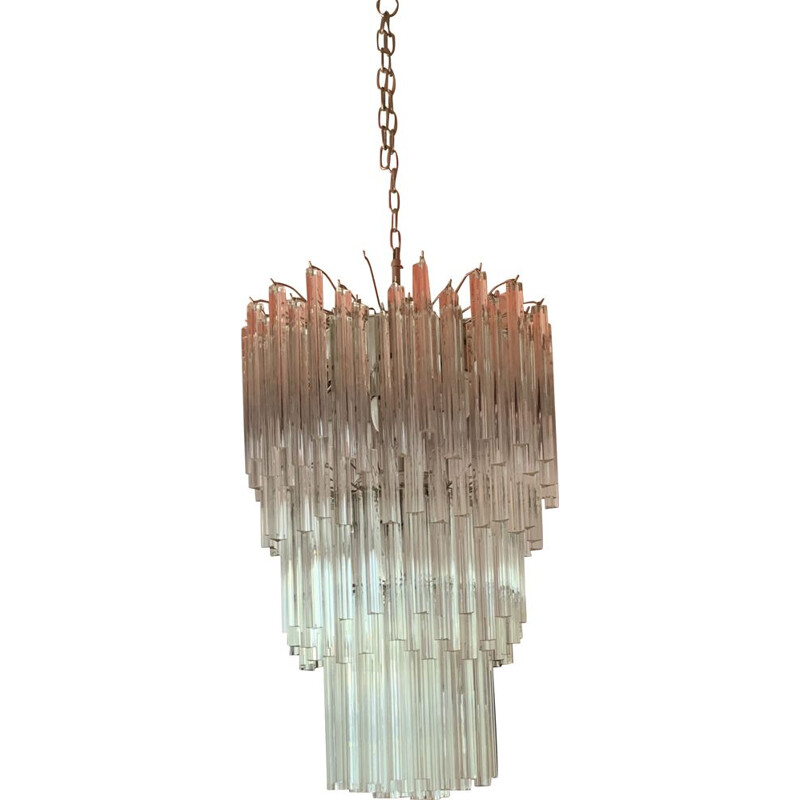 Vintage chandelier Murano, by Venini 1970
