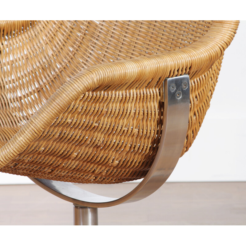 Rohé 736 lounge chair in rattan, Dirk van SLIEDRECHT - 1950s