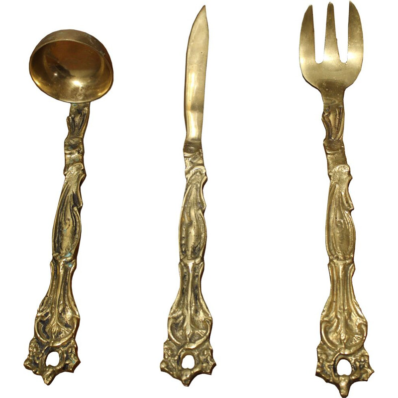 Vintage bronze household set, 1950