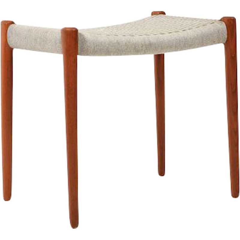 Tabouret vintage en teck par Niels Otto Møller pour J.L. Møllers, Danemark, 1960