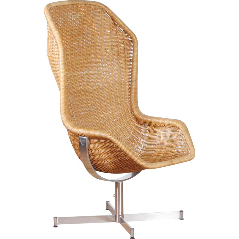 Rohé 736 lounge chair in rattan, Dirk van SLIEDRECHT - 1950s