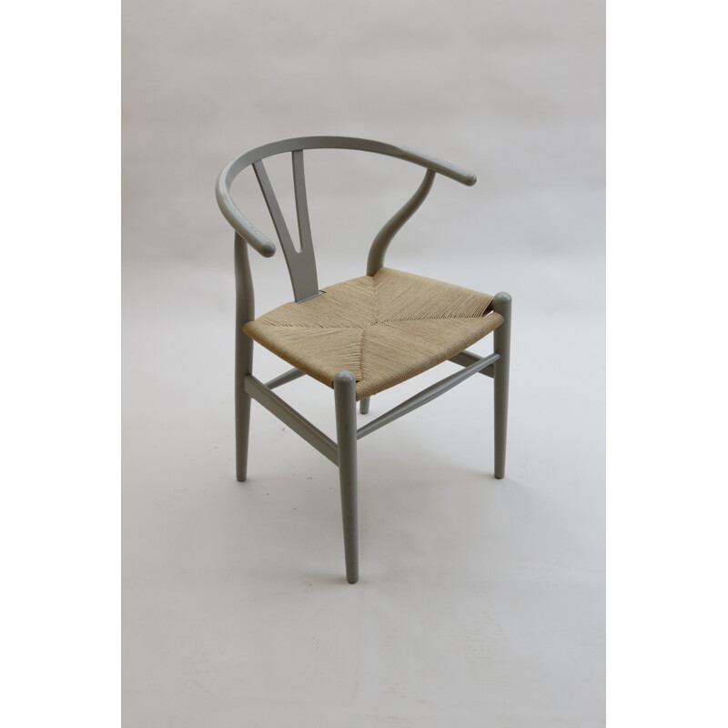 Carl Hansen "Wishbone" chair in beechwood and paper cord, Hans WEGNER - 1940s