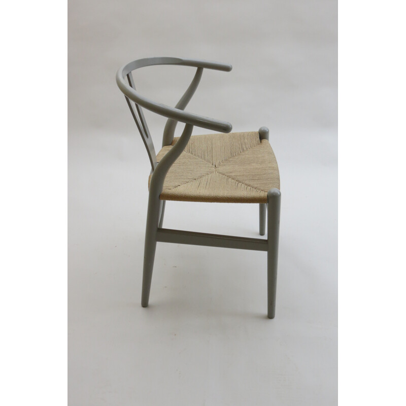 Carl Hansen "Wishbone" chair in beechwood and paper cord, Hans WEGNER - 1940s