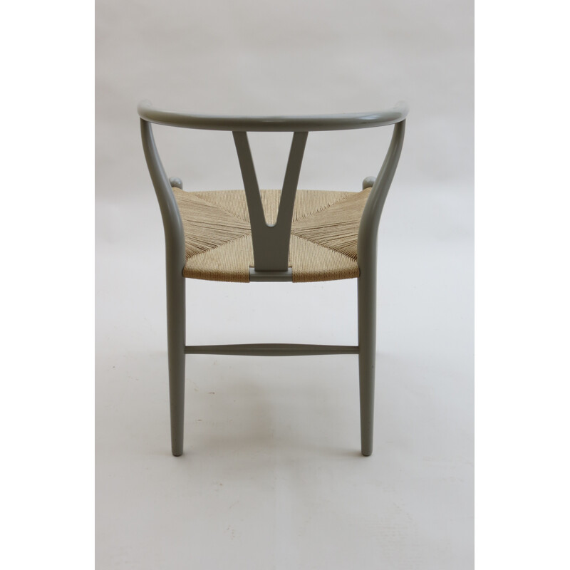 Carl Hansen "Wishbone" chair in beechwood and paper cord, Hans WEGNER - 1940s