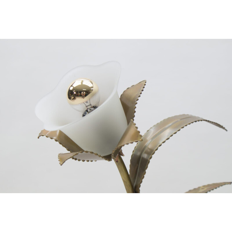 Vintage-Stehlampe mit goldener Blume von Maison Jansen, 1960