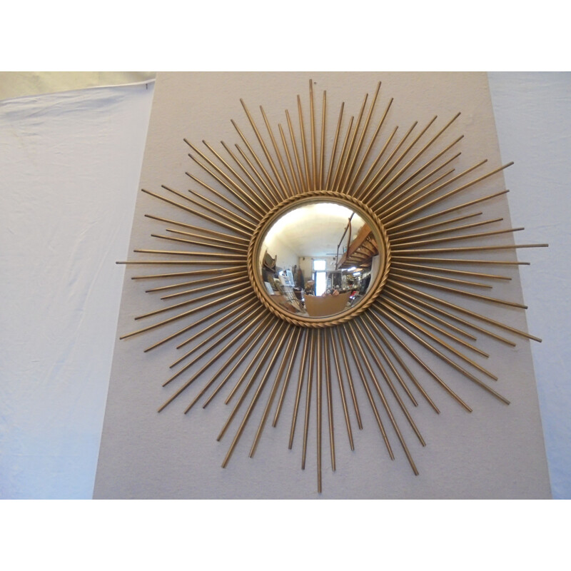 Miroir vintage soleil Chaty de Vallauris, 1960