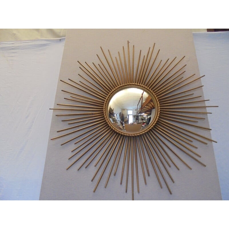 Miroir vintage soleil Chaty de Vallauris, 1960