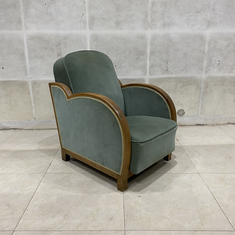 Vintage armchair Art Deco 1940s