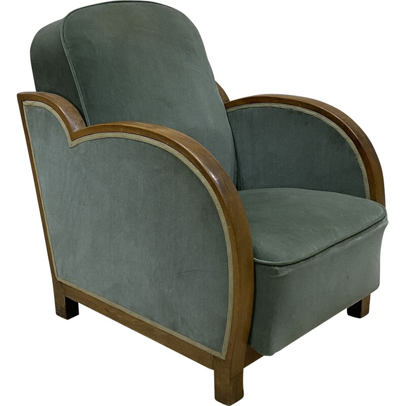 Vintage armchair Art Deco 1940s