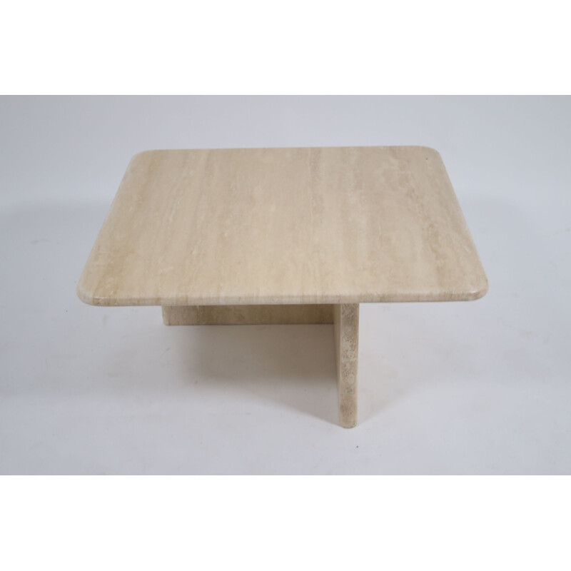 Vintage table Travertine marble French 1960