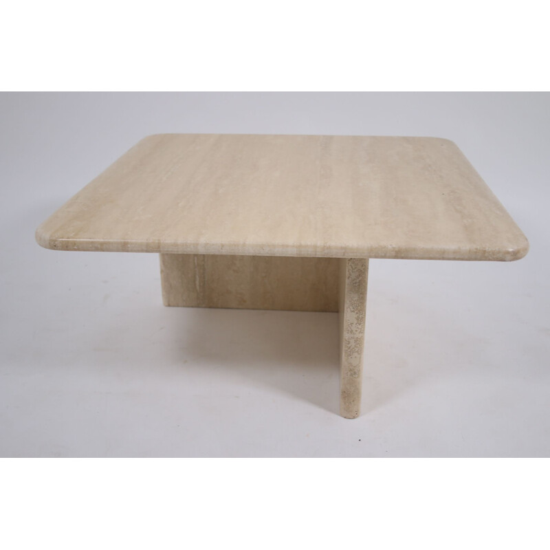 Vintage table Travertine marble French 1960