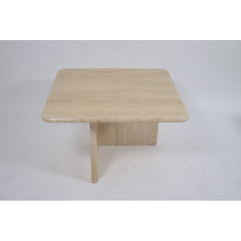 Vintage table Travertine marble French 1960