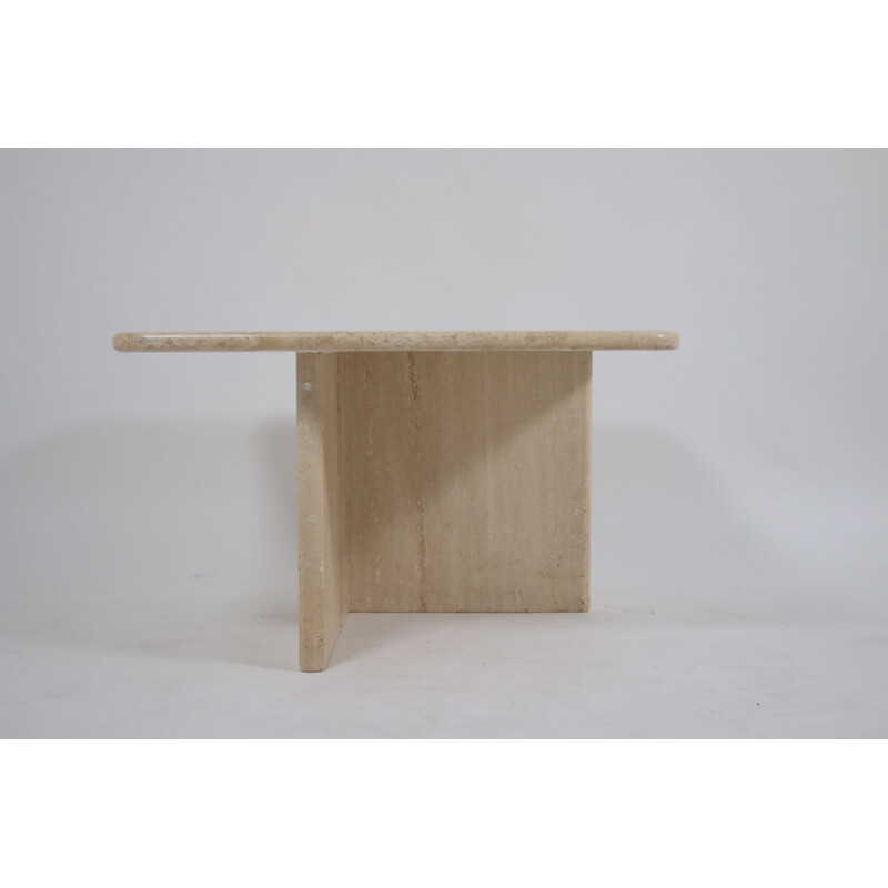 Vintage table Travertine marble French 1960