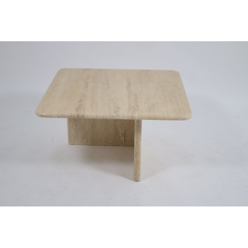 Vintage table Travertine marble French 1960