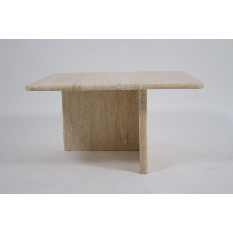 Table vintage Travertine marbre Français 1960