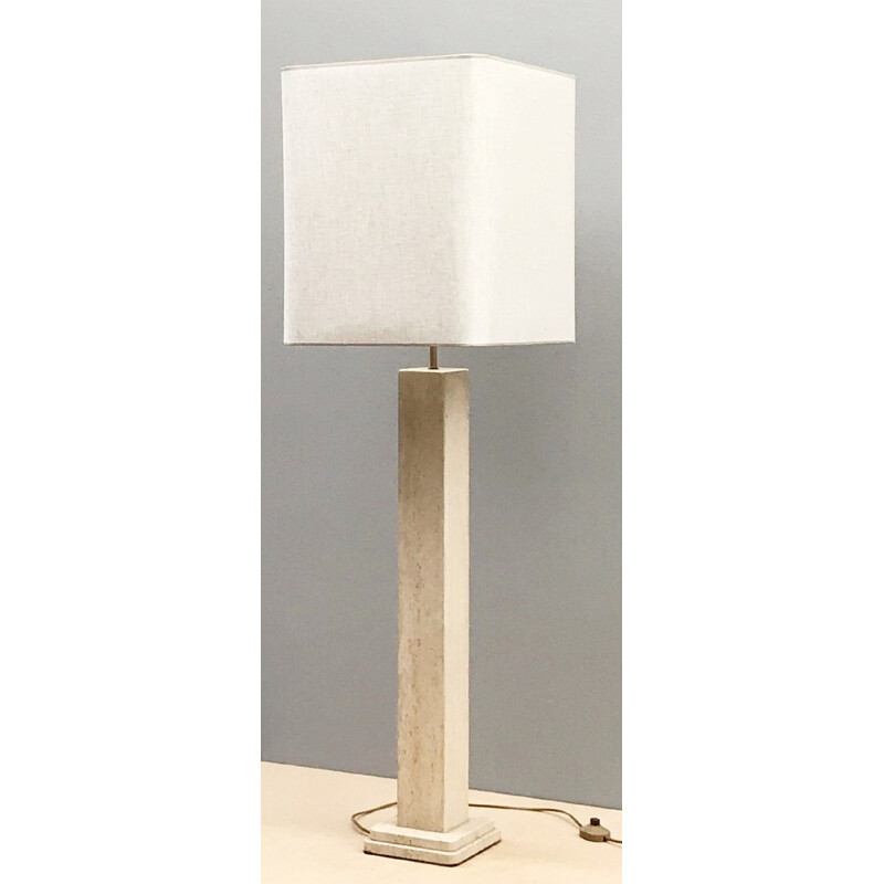 Vintage floor lamp in Travertine