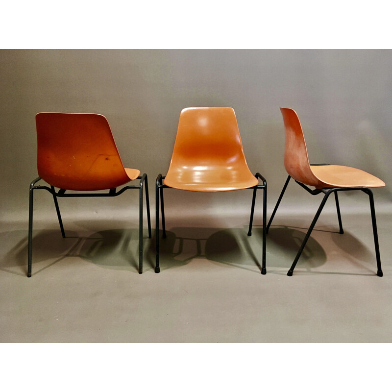 Ensemble de 6 chaises vintage Georg Leowald 1960