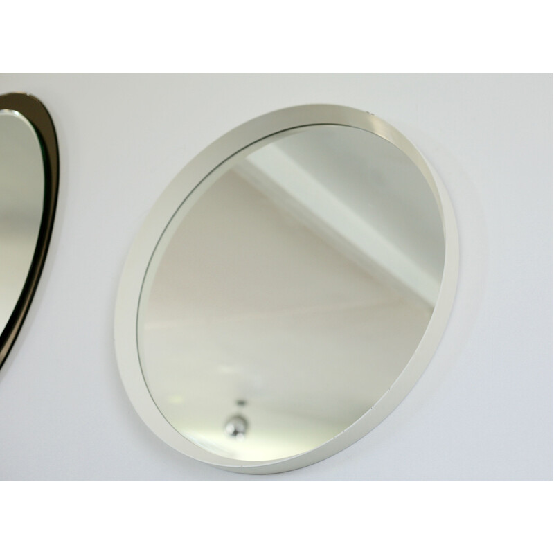 Vintage circular mirror in lacquered wood 1960