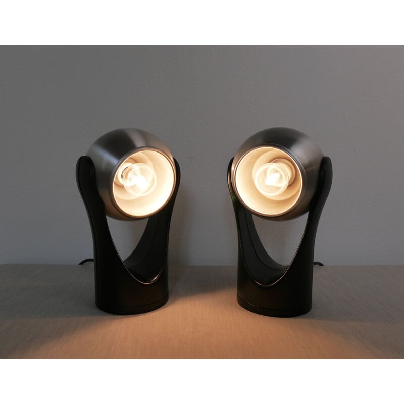 Pair of vintage model Sensorette Table Lamps from Insta, Germany, 1970s