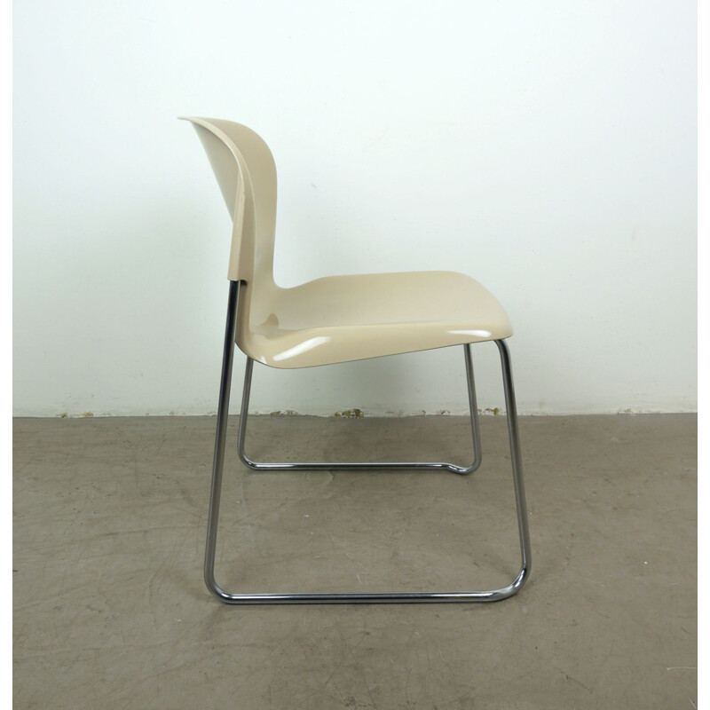 Ensemble de 4 modèles de chaises empilables à balancement de Gerd Lange pour Drabert, Allemagne, années 1960