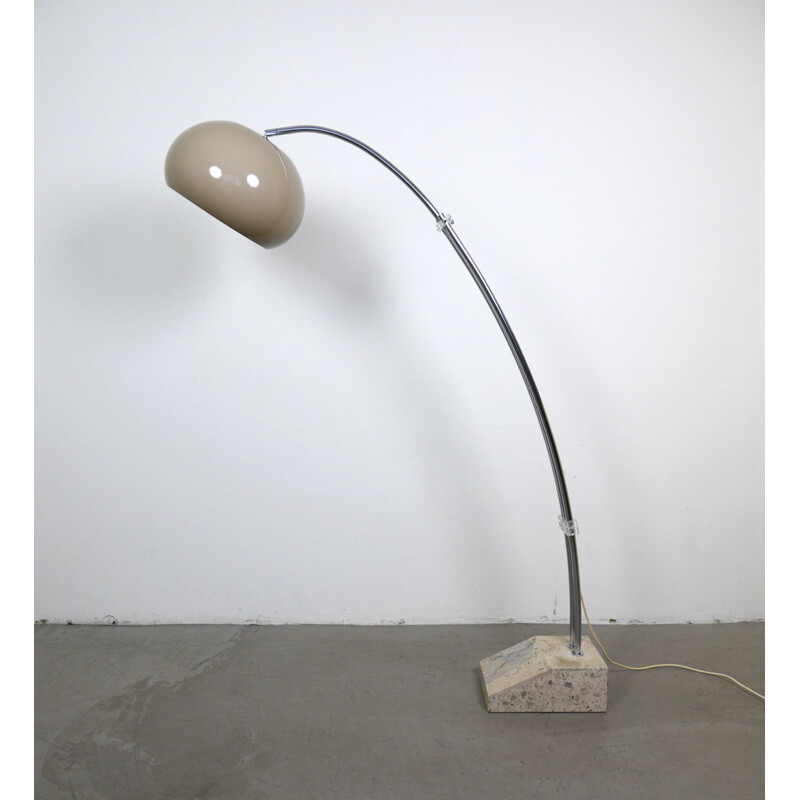 Vintage extendable Arc Floor Lamp from Hustadt Leuchten, Germany, 1970s