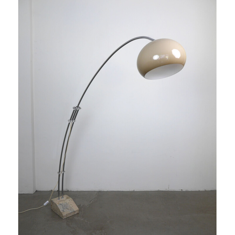 Vintage extendable Arc Floor Lamp from Hustadt Leuchten, Germany, 1970s