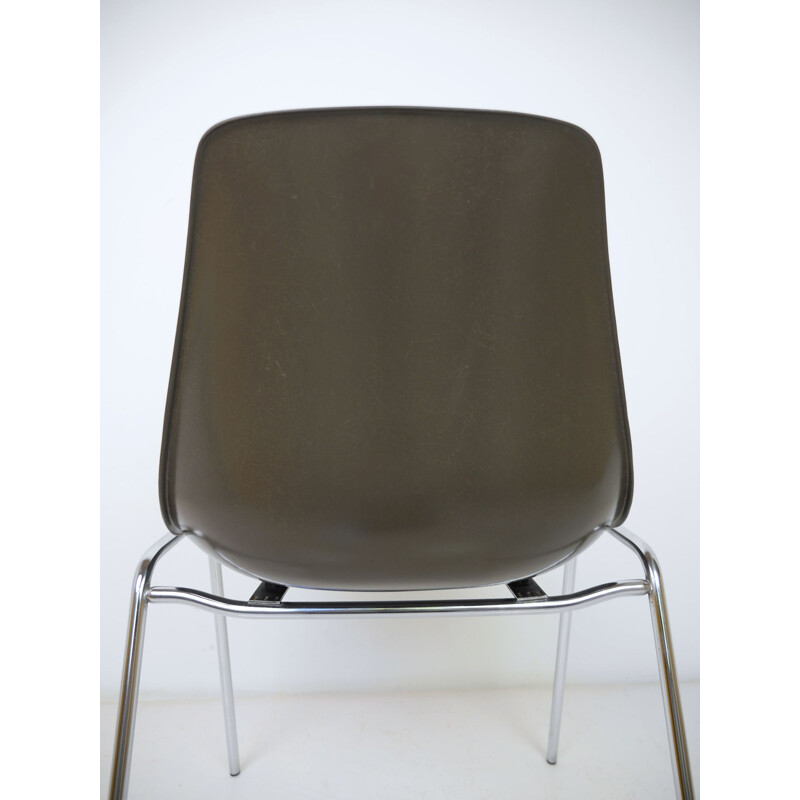 Fiberglas Stacking vintage Chair by Georg Leowald for Wilkhahn, Germany, 1950s