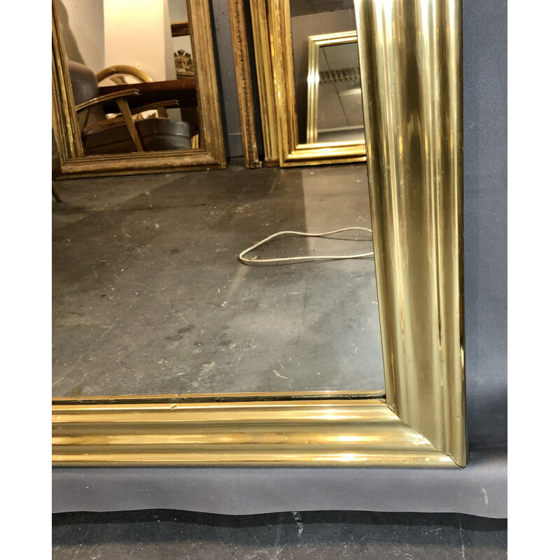 Vintage brass bistro mirror 158x110