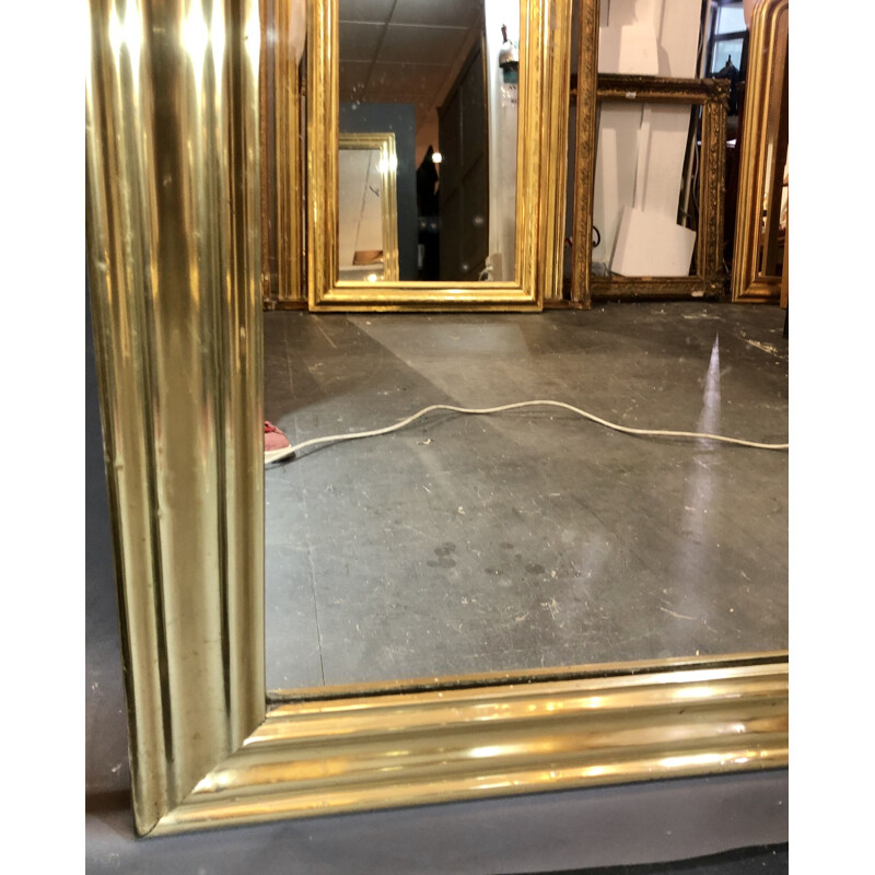 Vintage brass bistro mirror 158x110