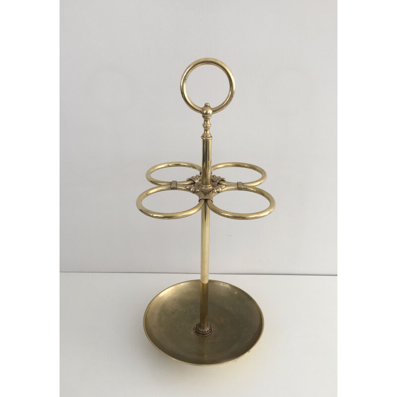 Vintage brass umbrella stand, 1930