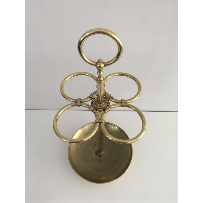 Vintage brass umbrella stand, 1930