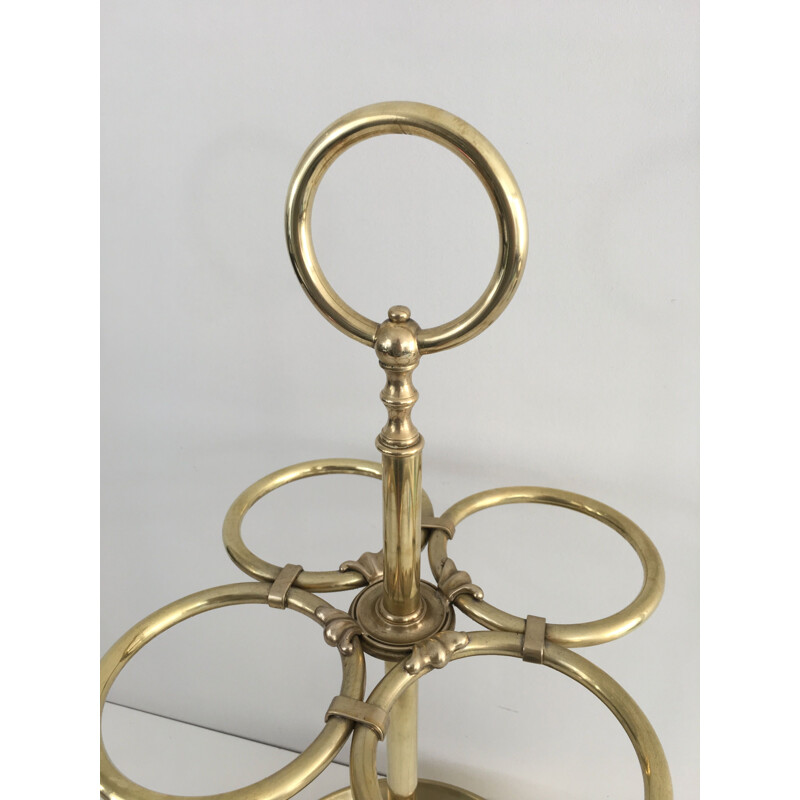 Vintage brass umbrella stand, 1930